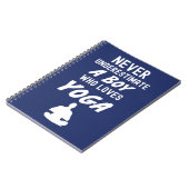 Mooie Navy-blauwe Yoga-cadeaus voor kinderen Jonge Notitieboek (Linkerzijde)