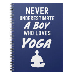Mooie Navyblauwe Yoga Cadeaus Voor Kinderen Jongen Notitieboek