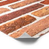 Mooie nederlandse traditionele huizen. Brick wall  Poster (Hoek)