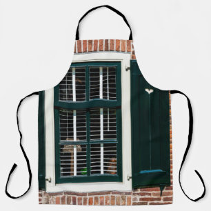 Mooie nederlandse traditionele huizen. Brick wall Schort