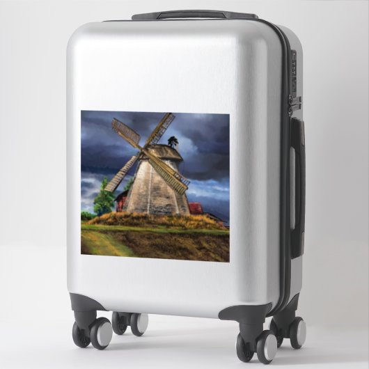 Mooie Nederlandse Windmolen Landscape Sticker (Koffer)