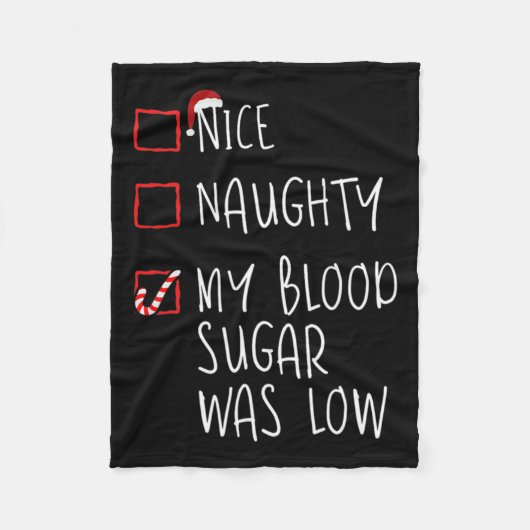 Mooie neefje Mijn bloedsuikerspiegel was laag kers Fleece Deken (Voorkant)