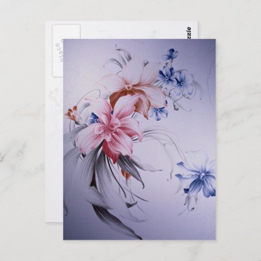 Mooie Nelumbo Briefkaart (Voorkant / Achterkant)