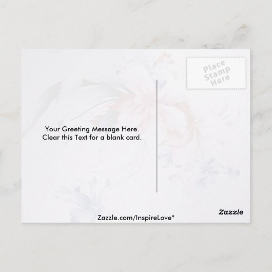 Mooie Nelumbo Briefkaart (Achterkant)