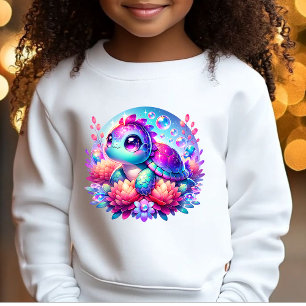 Mooie neon baby zeeschildpad illustratie T-shirt