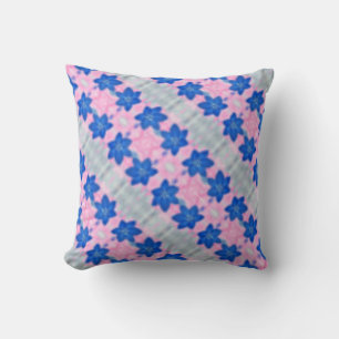 Mooie Neon Blue Lily Flower Pillow-kussen Kussen