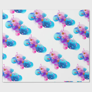 Mooie Neon Galaxy Bellen Patroon Inpakpapier