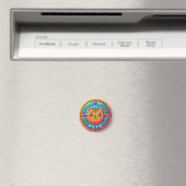Mooie Neon Kat Badge Magneet (Insitu (Vaatwasser))