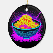Mooie Neon schaal met Ramen Noodles Keramisch Ornament (Links)