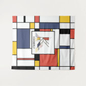 Mooie neoplasticistische kunst monogram. Letter K Wandkleed (Voorkant (horizontaal))