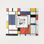 Mooie neoplasticistische kunstmonogram. Letter B Wandkleed (Voorkant (horizontaal))