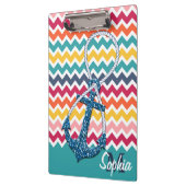 Mooie nep glitter-nautische anker oneindig klembord (Links)