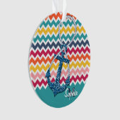 Mooie nep glitter-nautische anker oneindig ornament (voorkant)