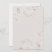 Mooie neurale Floral met Monogrammen bruiloft Kaart (Achterkant)