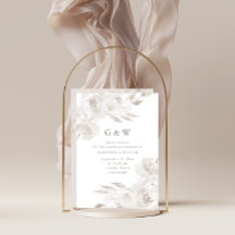 Mooie neurale Floral met Monogrammen bruiloft