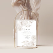 Mooie neurale Floral met Monogrammen bruiloft Kaart