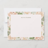 Mooie Neutrale Bloemen en Blush Roze Notitiekaartje (Voorkant)