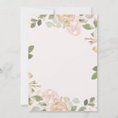 Mooie Neutrale Floral en Cross | Fotobaptisme Bedankkaart (Achterkant)