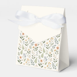 Mooie neutrale wilde bloemen in zachte kleuren bedankdoosjes