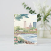Mooie New Jersey Waterverf Art Briefkaart (Staand voorkant)