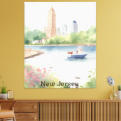Mooie New Jersey Waterverf Art Canvas Afdruk (Insitu (Woonkamer))