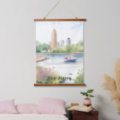 Mooie New Jersey Waterverf Art Hangend Wandkleed (Slaapkamer)