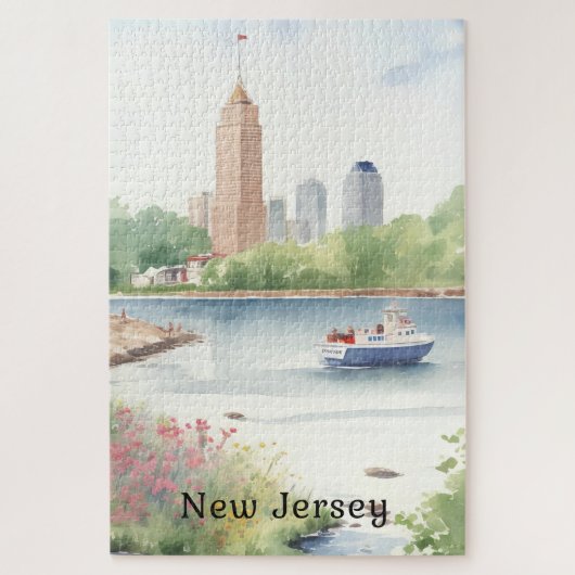 Mooie New Jersey Waterverf Art Legpuzzel (Verticaal)