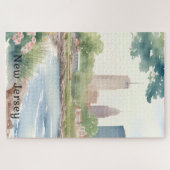 Mooie  New Jersey Waterverf Art Legpuzzel (Horizontaal)
