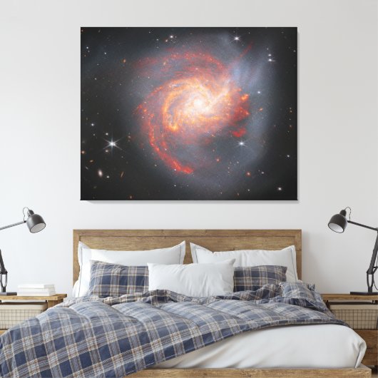 Mooie NGC 3256 Galaxy | JWST Canvas Afdruk (Insitu (Slaapkamer))