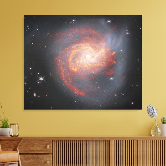 Mooie NGC 3256 Galaxy | JWST Canvas Afdruk (Insitu (Woonkamer))