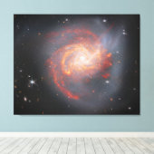 Mooie NGC 3256 Galaxy | JWST Canvas Afdruk (Insitu (Houten vloer))