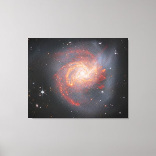 Mooie NGC 3256 Galaxy | JWST Canvas Afdruk (Voorkant)