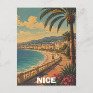 Mooie Nice Frankrijk Promenade des Anglais Retro Briefkaart