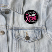 Mooie Niece Breast Cancer Survivor tante oom Ronde Button 5,7 Cm (In situ)