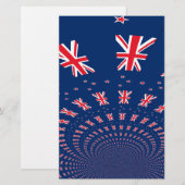 Mooie Nieuw-Zeelandse vlag Art Print Design (Voorkant / Achterkant)