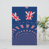 Mooie Nieuw-Zeelandse vlag Art Print Design (Staand voorkant)