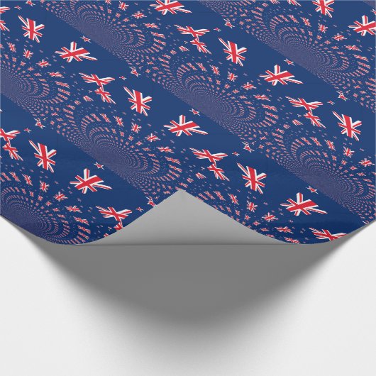 Mooie Nieuw-Zeelandse vlag Art Print Design Cadeaupapier (Hoek)