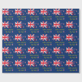 Mooie Nieuw-Zeelandse vlag Art Print Design Cadeaupapier (Vlak)