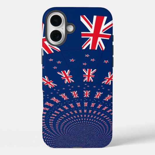 Mooie Nieuw-Zeelandse vlag Art Print Design Case-Mate iPhone Case (Achterkant)