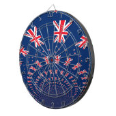 Mooie Nieuw-Zeelandse vlag Art Print Design Dartbord (Voorkant Rechts)