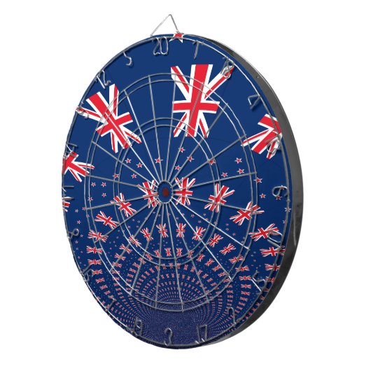 Mooie Nieuw-Zeelandse vlag Art Print Design Dartbord (Voorkant Rechts)