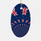 Mooie Nieuw-Zeelandse vlag Art Print Design Keramisch Ornament (Rechts)