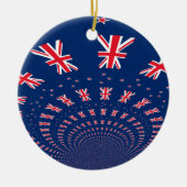 Mooie Nieuw-Zeelandse vlag Art Print Design Keramisch Ornament (Voorkant)