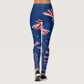 Mooie Nieuw-Zeelandse vlag Art Print Design Leggings (Achterkant)