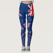 Mooie Nieuw-Zeelandse vlag Art Print Design Leggings (Voorkant)
