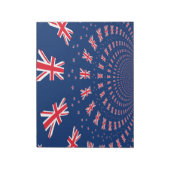 Mooie Nieuw-Zeelandse vlag Art Print Design Notitieblok (Linkerzijde)