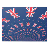 Mooie Nieuw-Zeelandse vlag Art Print Design Notitieblok (Voorkant)