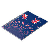 Mooie Nieuw-Zeelandse vlag Art Print Design Notitieboek (Linkerzijde)