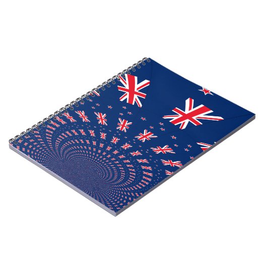 Mooie Nieuw-Zeelandse vlag Art Print Design Notitieboek (Linkerzijde)