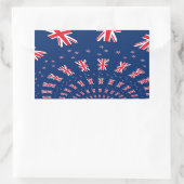 Mooie Nieuw-Zeelandse vlag Art Print Design Rechthoekige Sticker (Tas)